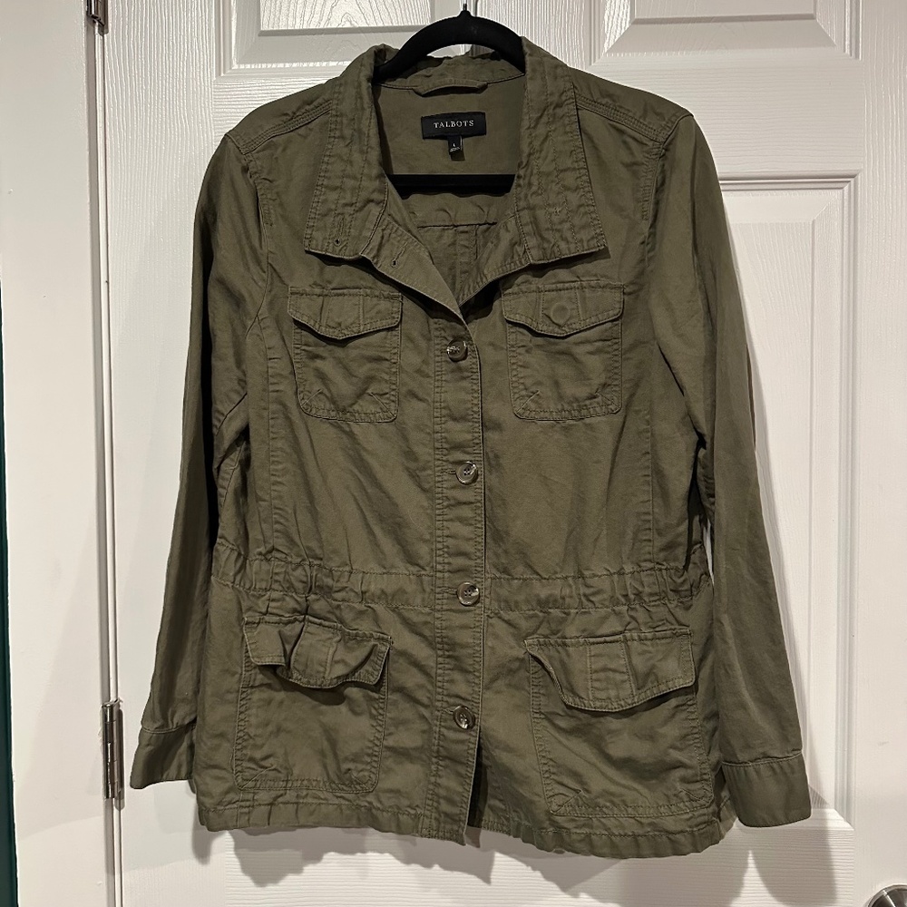 Talbots Green Utility Jacket Women's size Large